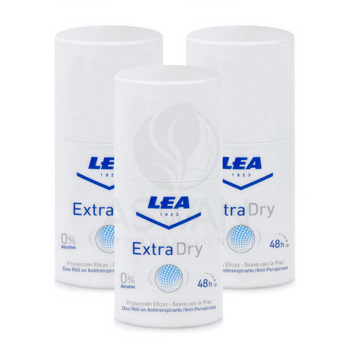 GENERICO - Pack x3 Desodorante Roll On LEA ExtraDry 48h 50 ml - LEA