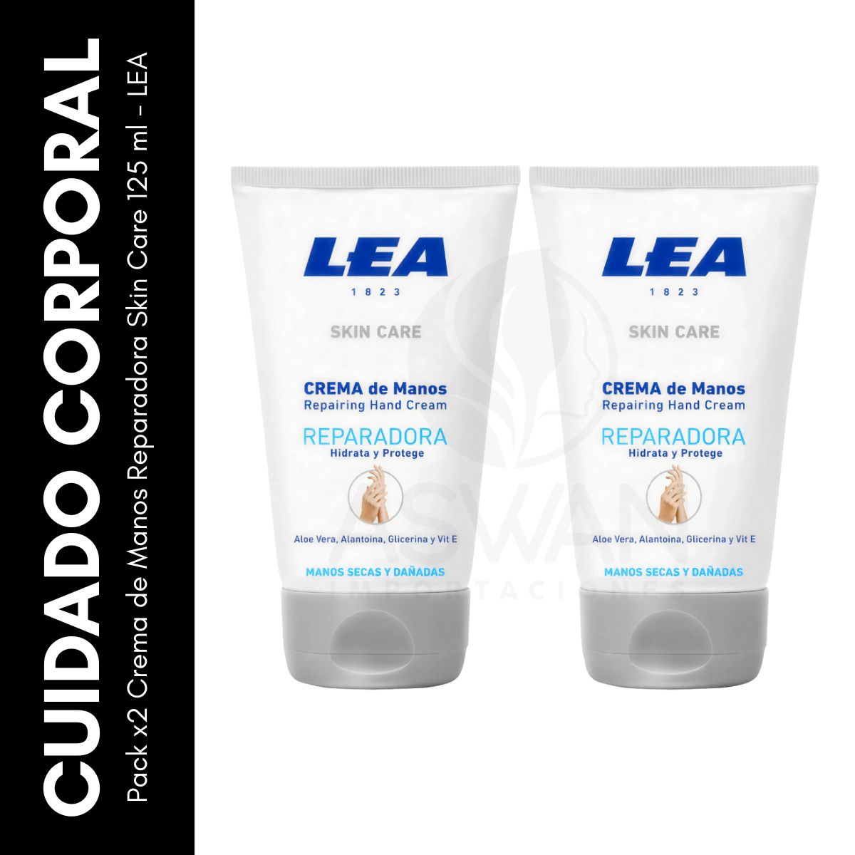 GENERICO - Paxk x2 Crema de Manos Reparadora Skin Care 125 ml - LEA