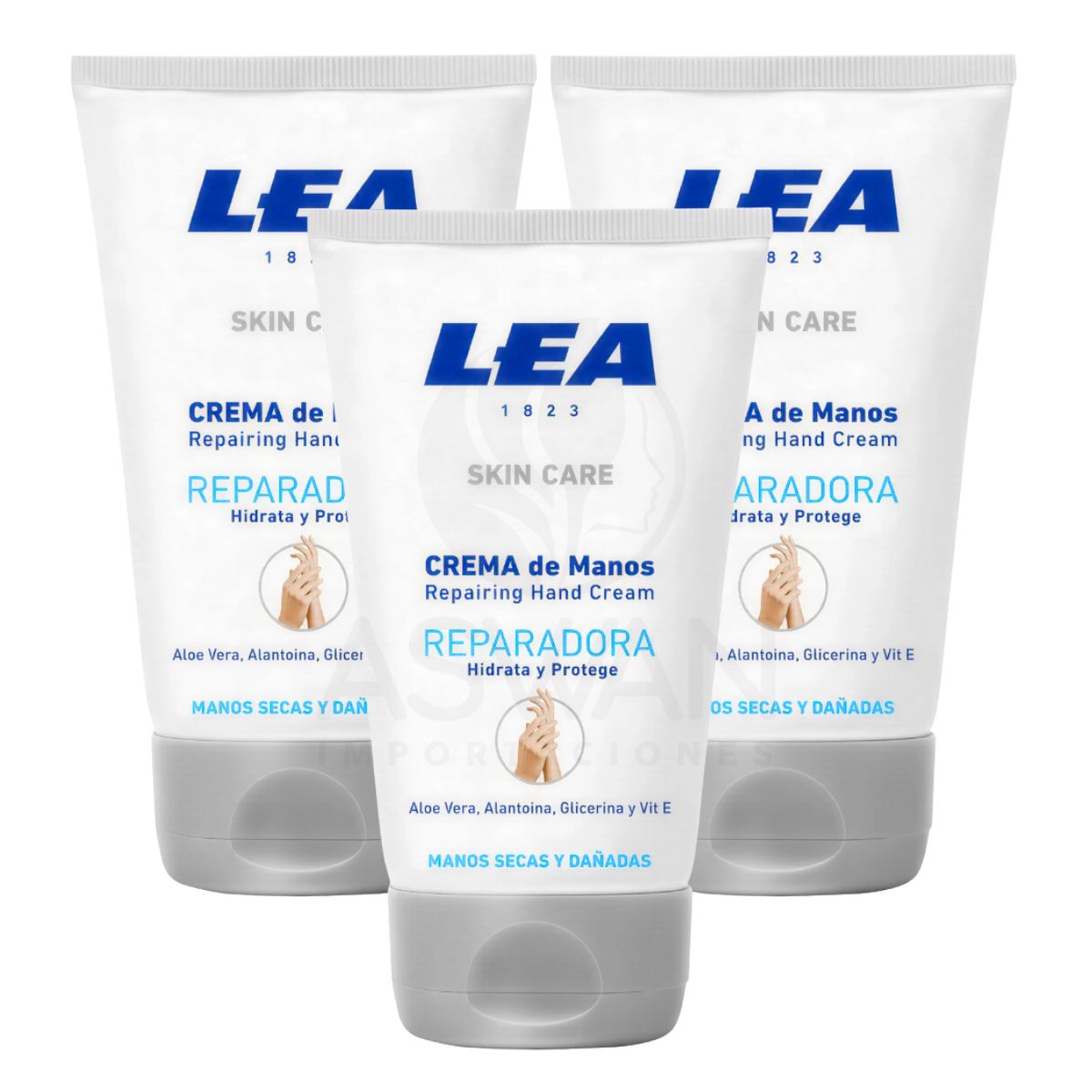 GENERICO - Paxk x3 Crema de Manos Reparadora Skin Care 125 ml - LEA