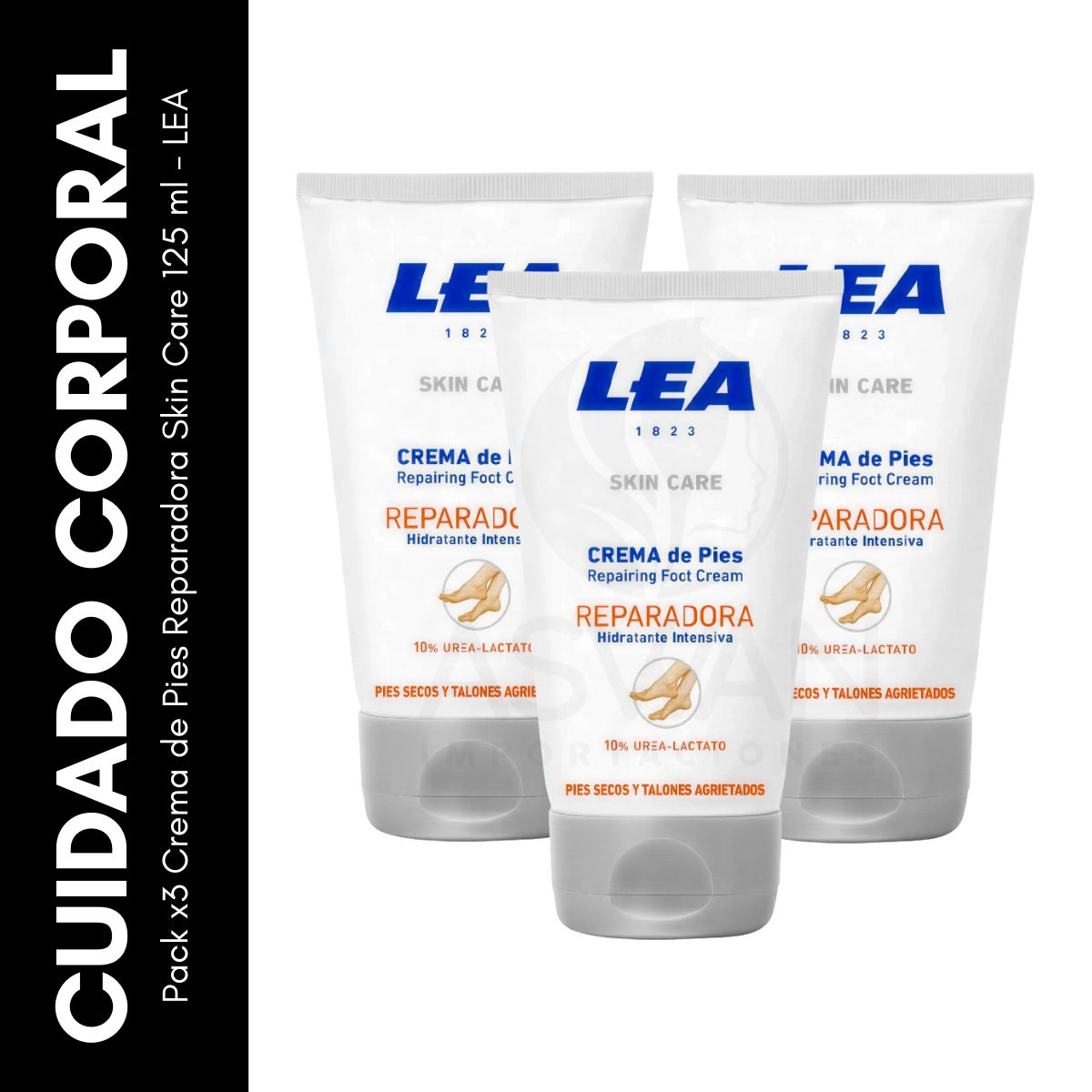 GENERICO - Pack x3 Crema de Pies Reparadora Skin Care 125 ml - LEA