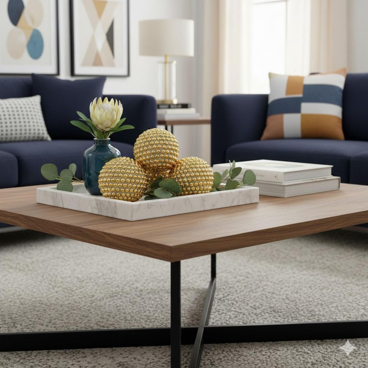 MAP DESIGN HOME - Juego de Esferas Decorativas Doradas 3pcs 10x10x10 cm