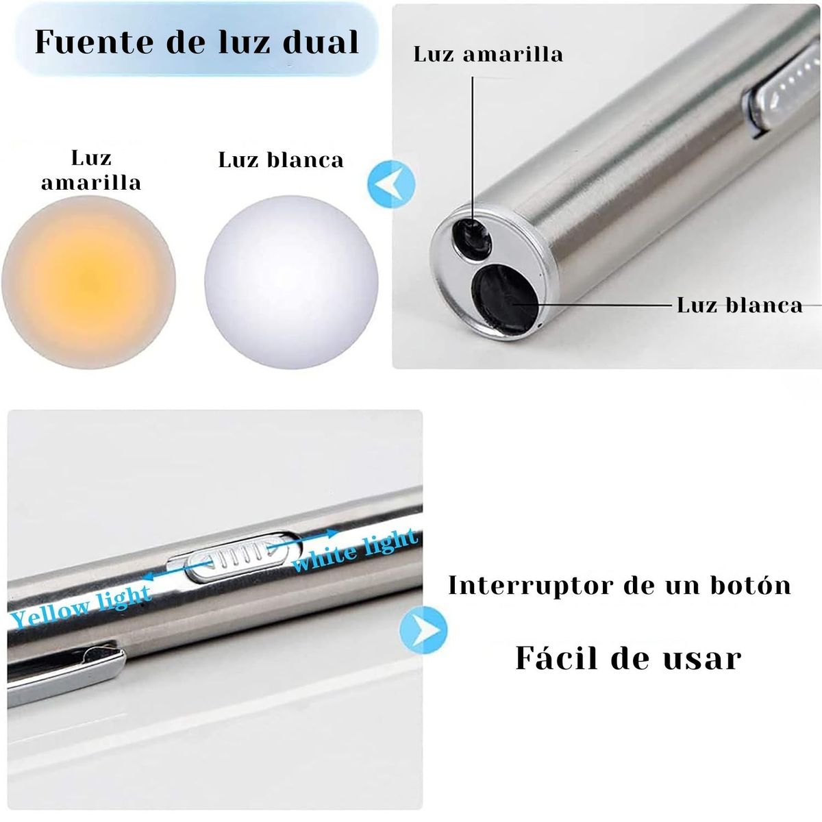 GENERICO - Linterna Médica LED Recargable con Diseño Compacto Portátil
