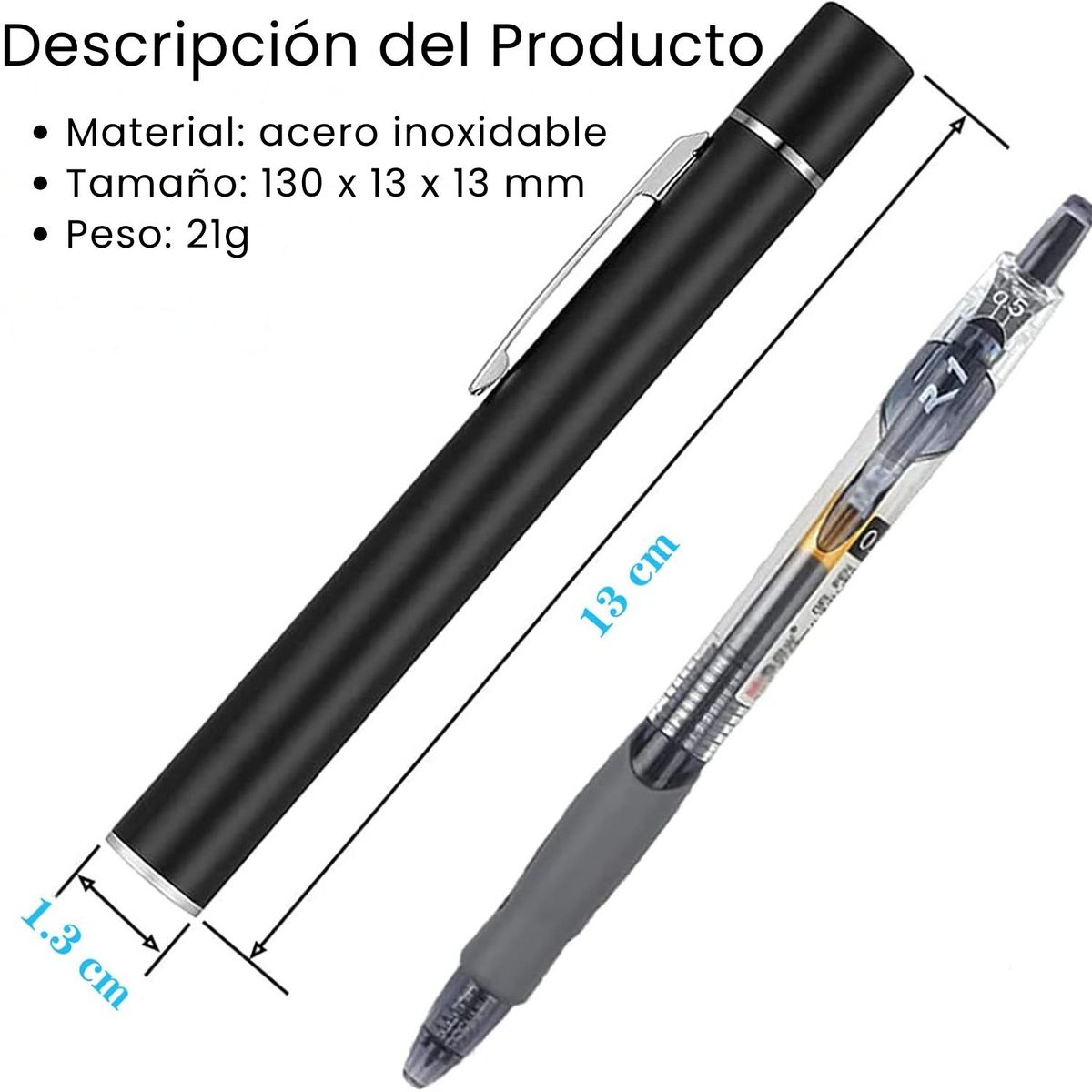 GENERICO - Linterna Médica Recargable con Luz Blanca y Amarilla Profesional