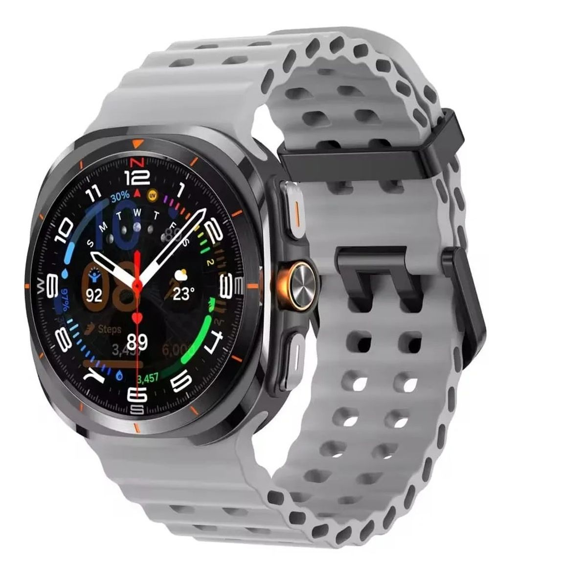 GENERICO - Correa silicona para samsung Galaxy WatchUltra 47mm 2024-2025 - Gris