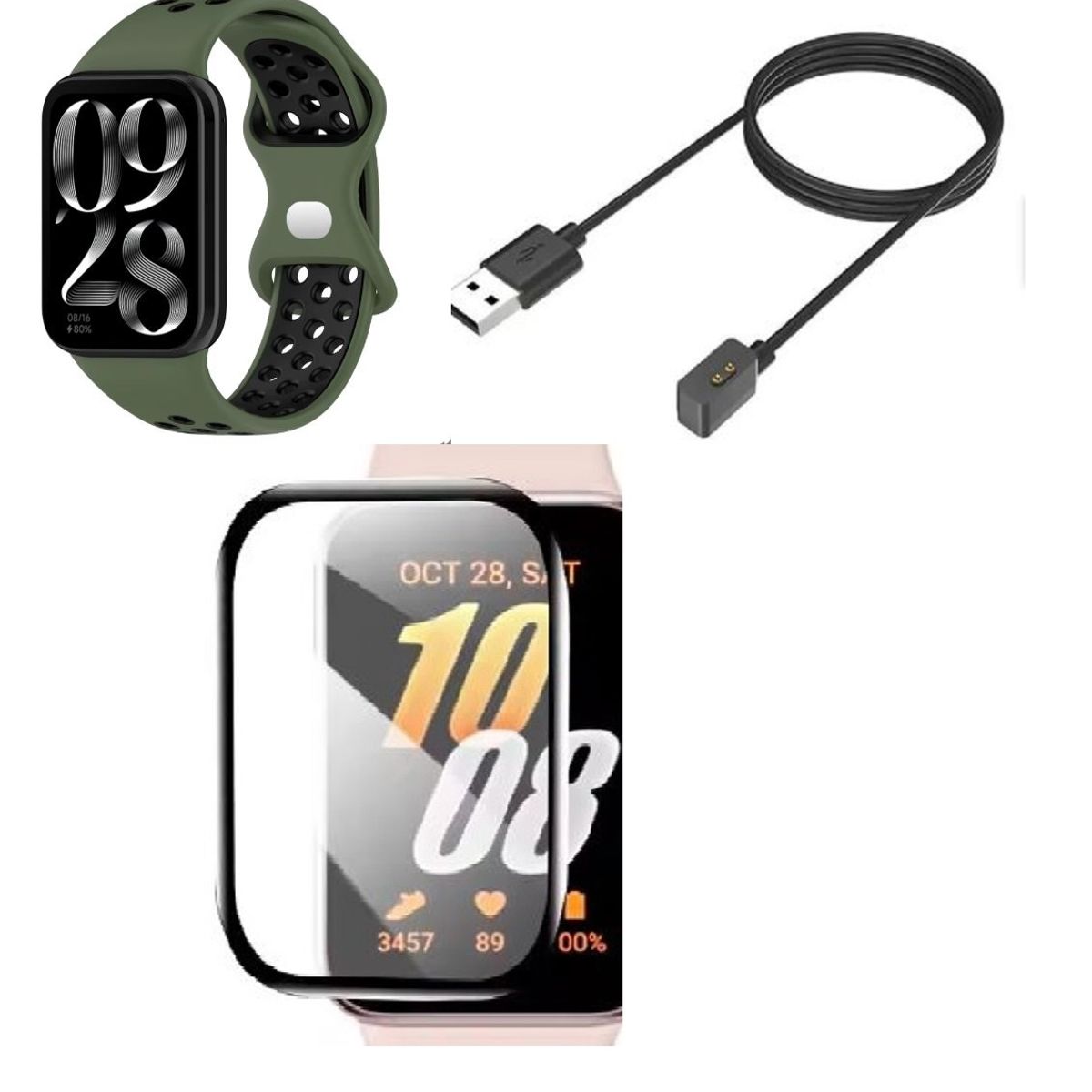 GENERICO - Correas de silicona de colores dobles Band 8, 9 Pro para Xiaomi