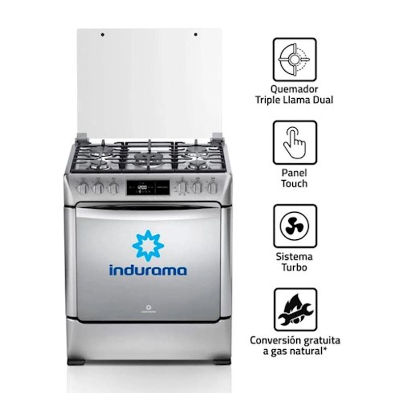 INDURAMA - Cocina Indurama Montecarlo Zafiro 5 Quemadores - Croma