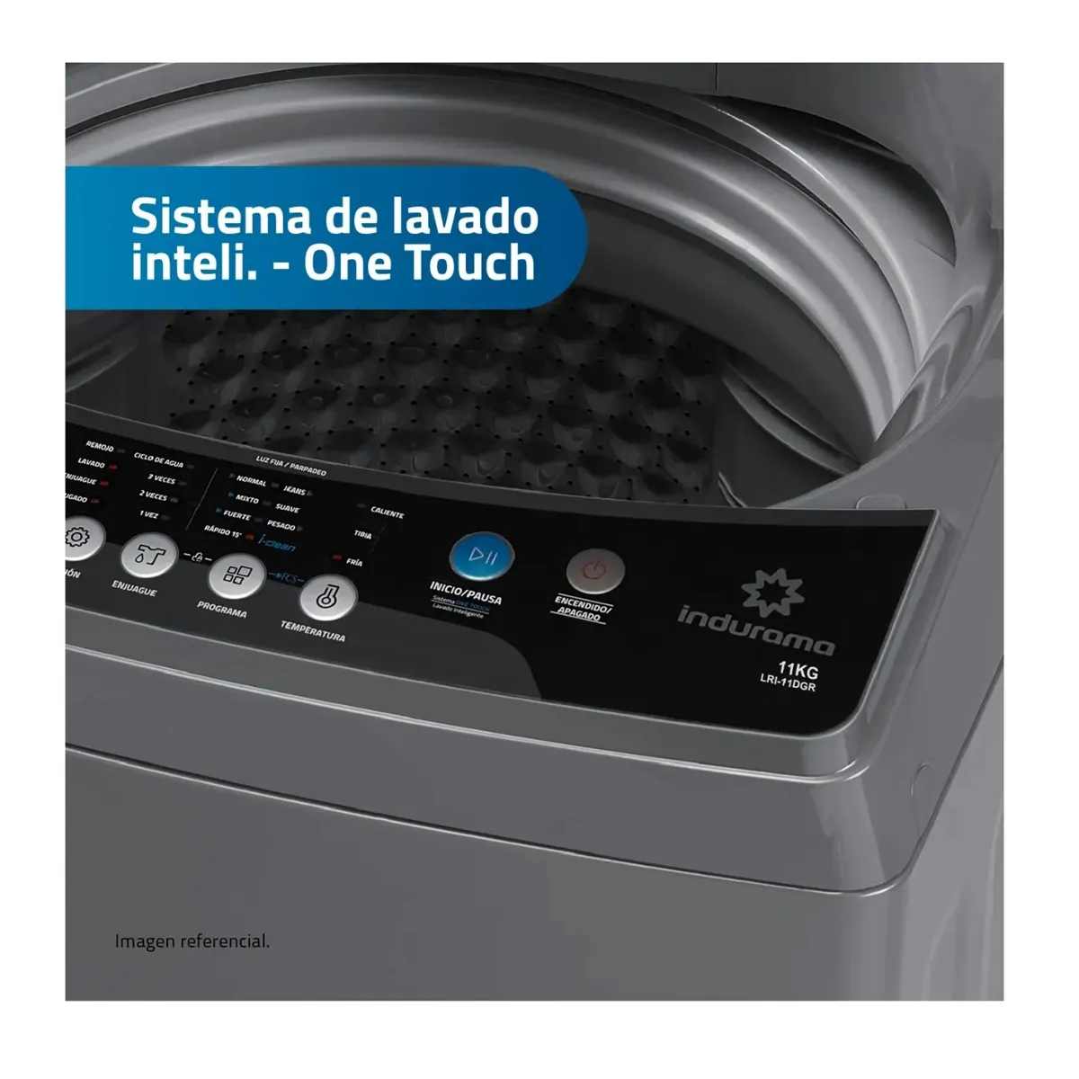 INDURAMA - LAVADORA  AUTOMATICA 11 KG LRI-11DGR