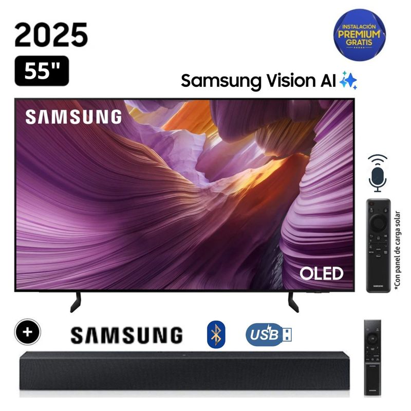 SAMSUNG - Televisor Samsung 55 OLED S85F Vision Ai Smart Tv  + Soundbar HW B400F