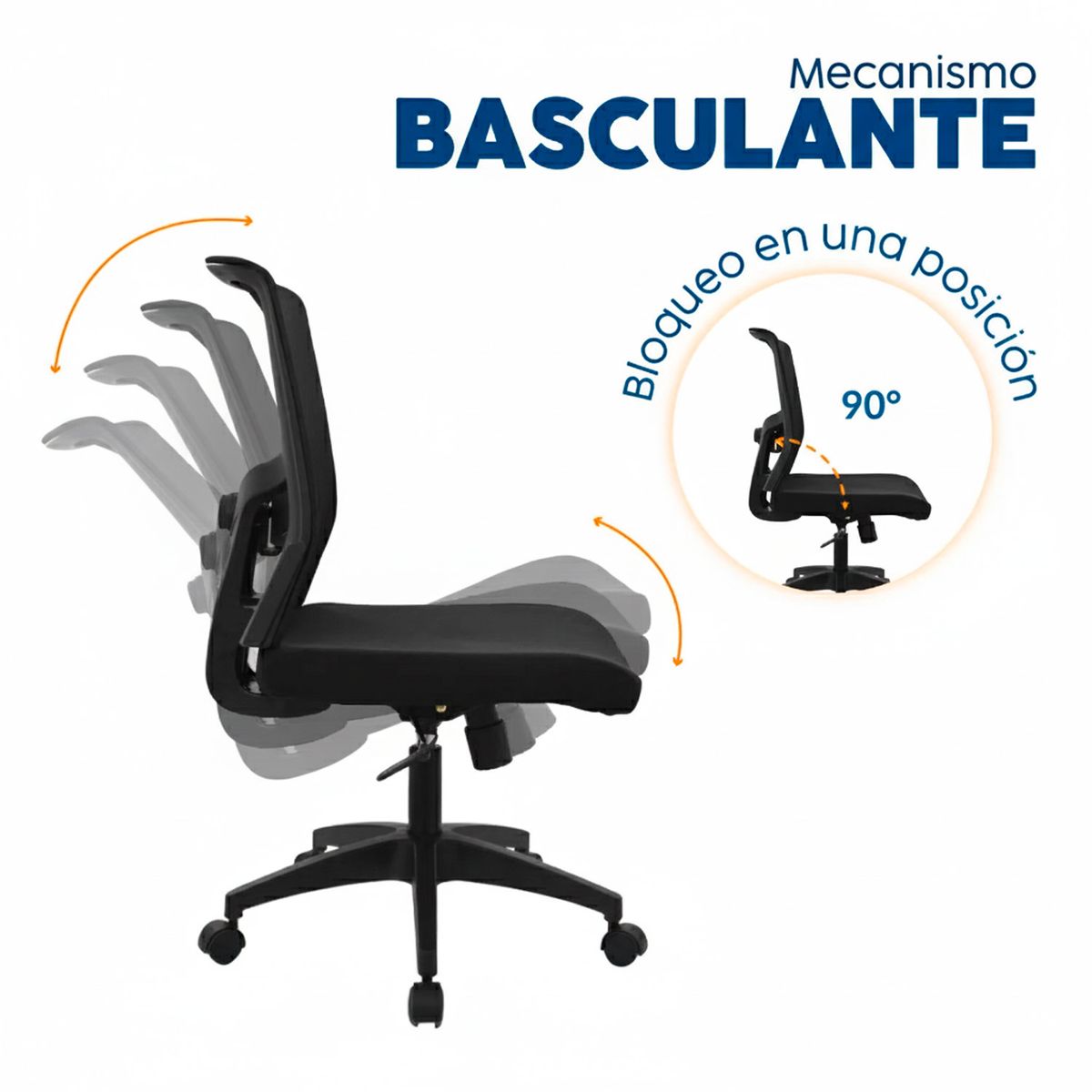 OFIDEAS - Silla Ergonómica Delphi I Sb Negro Ofideas