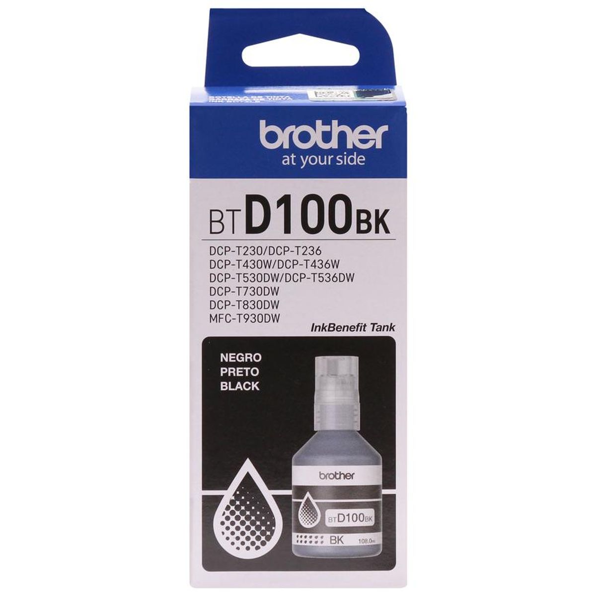 BROTHER - TINTA BROTHER BTD100BK BLACK DCP-T230430W436W