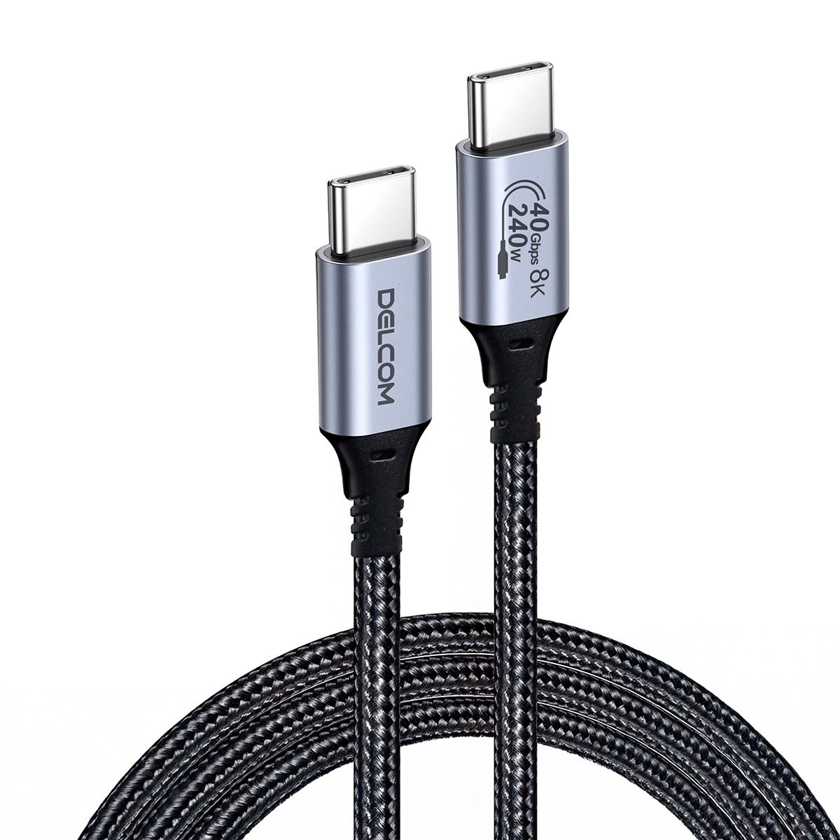 OEM - CABLE TIPO C THUNDERBOLT 4 240W 40GBPS 8K 60HZ 2 METROS DELCOM