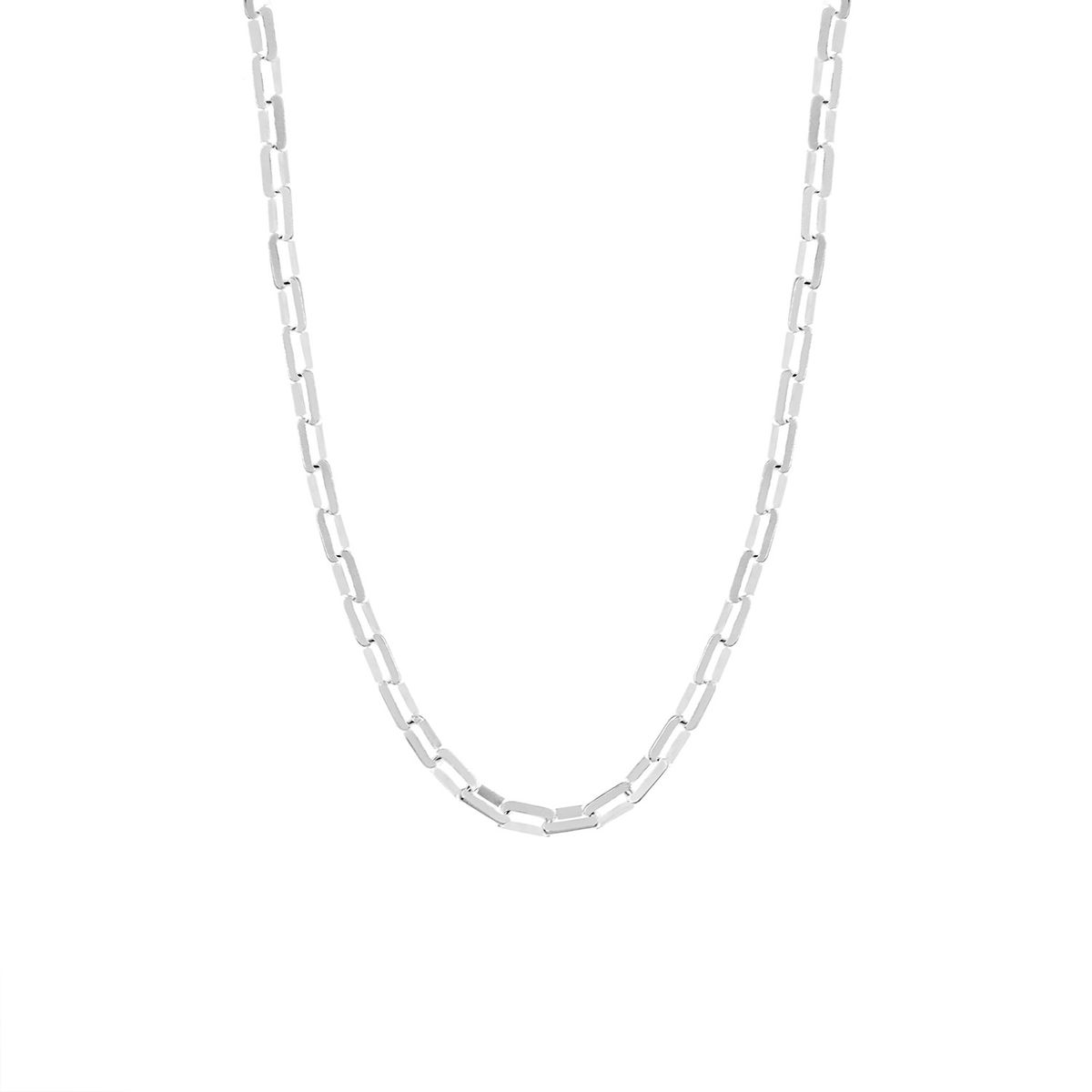 BALIQ - Cadena Paperclip Longata Plata 925 Hombre