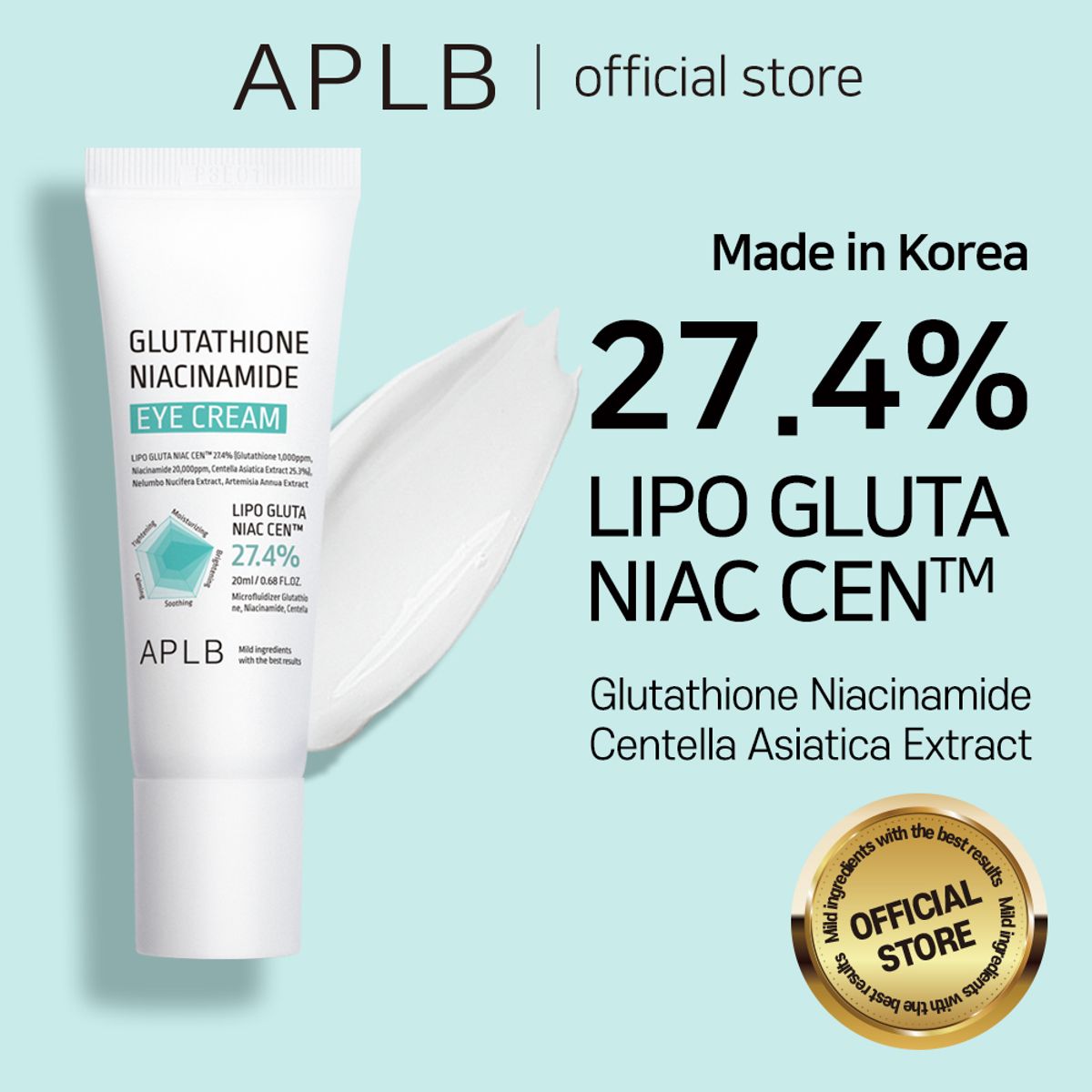 GENERICO - APLB Glutathione Niacinamide Eye Cream 20ml Contorno de Ojos