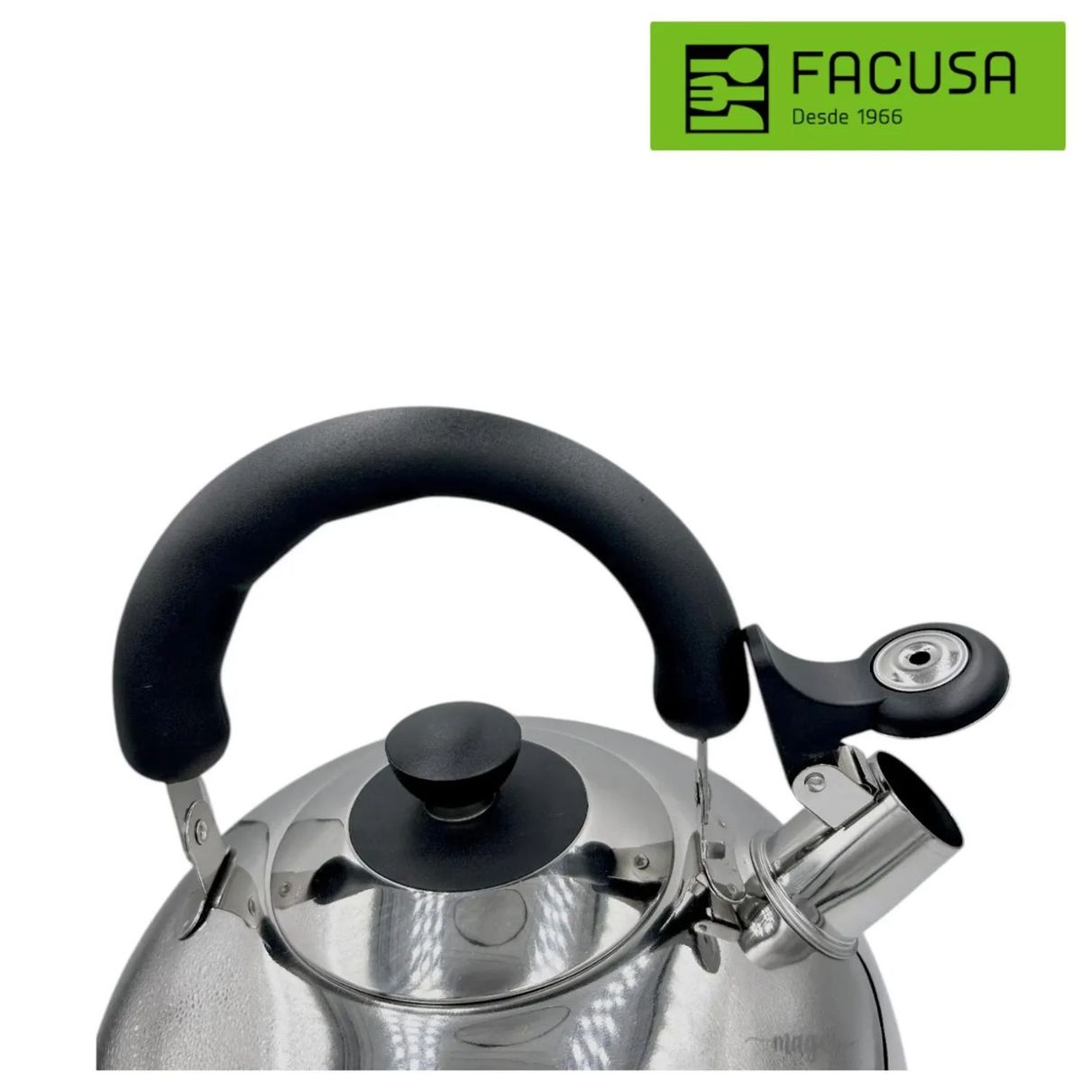 FACUSA - Tetera de Acero Inoxidable Hogar con Silbador 3 L.