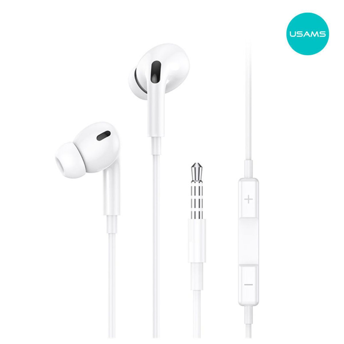 USAMS - Audifonos USAMS EP-41 Hi-Res, Jack 3.5 mm Stereo para iPhone xiaomi