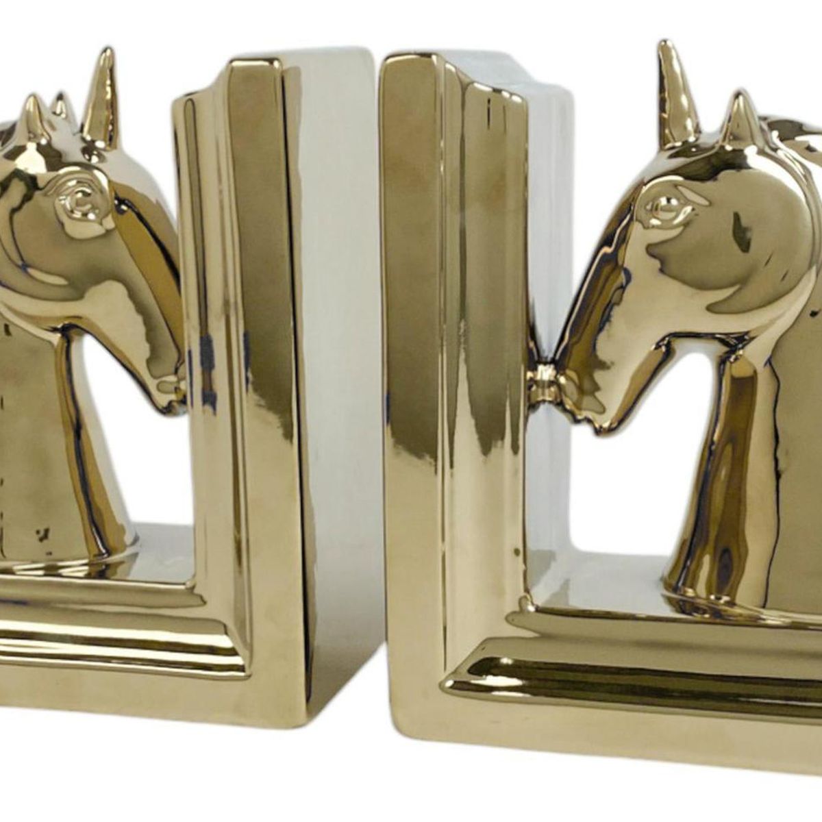 CONCEPTS LIFE - Sujeta Libros Caballos Decor 09x30x18 cm