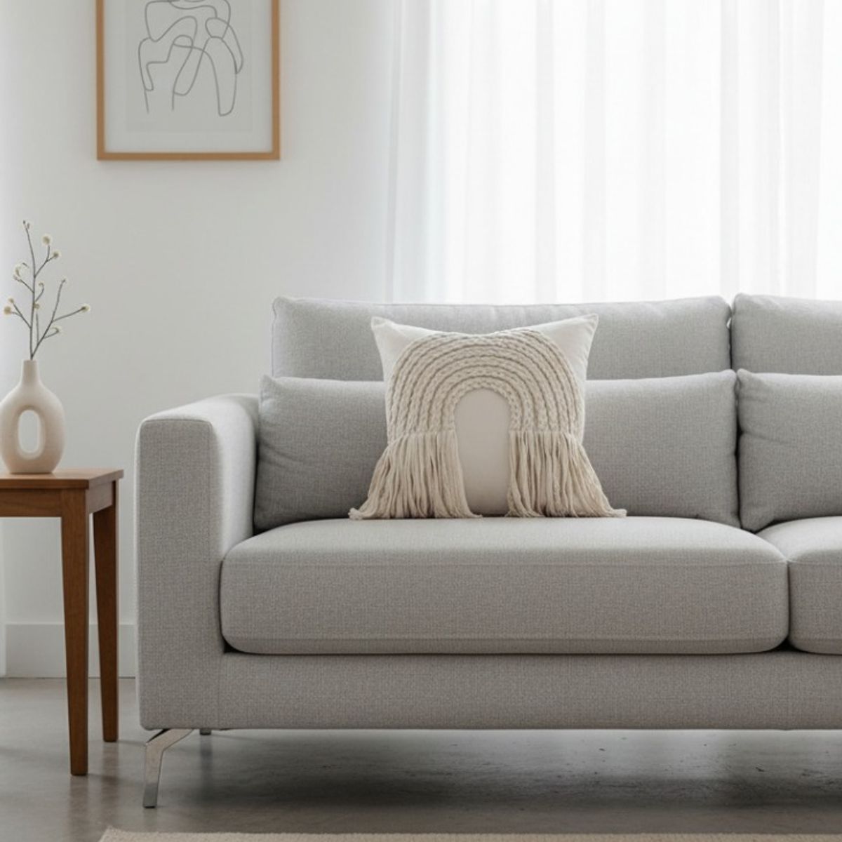 ZALMOHADAS - Cojín Trenzas XL  Estilo Bohemio 45x45 Zalmohadas