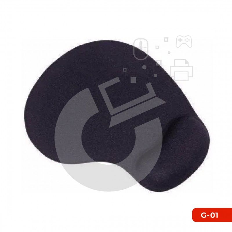 GENERICO - G-01  MOUSE PAD ERGONÓMICO CON SOPORTE NEGRO