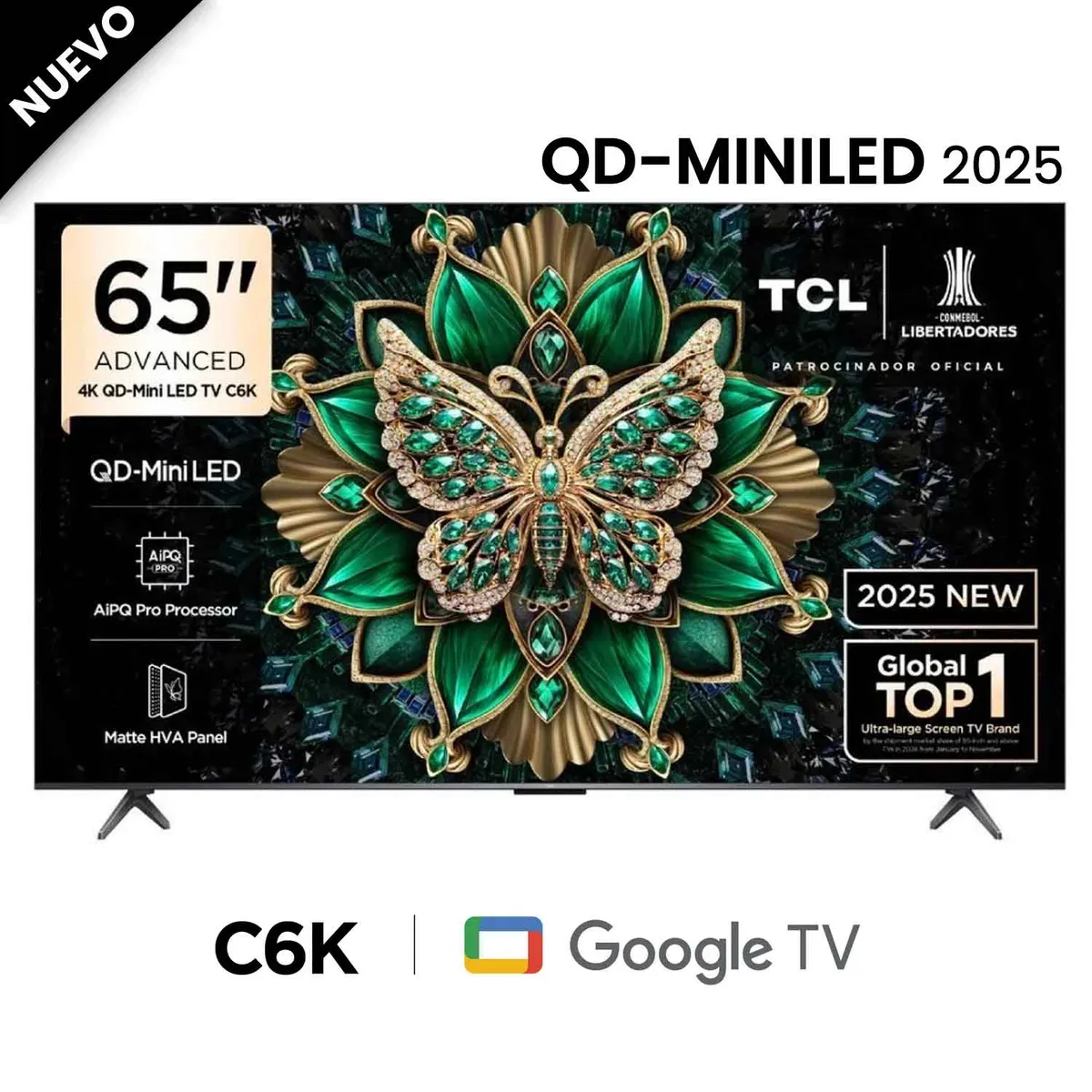 TCL - Televisor TCL 65 Qd Miniled 4K 65C6K Google TV