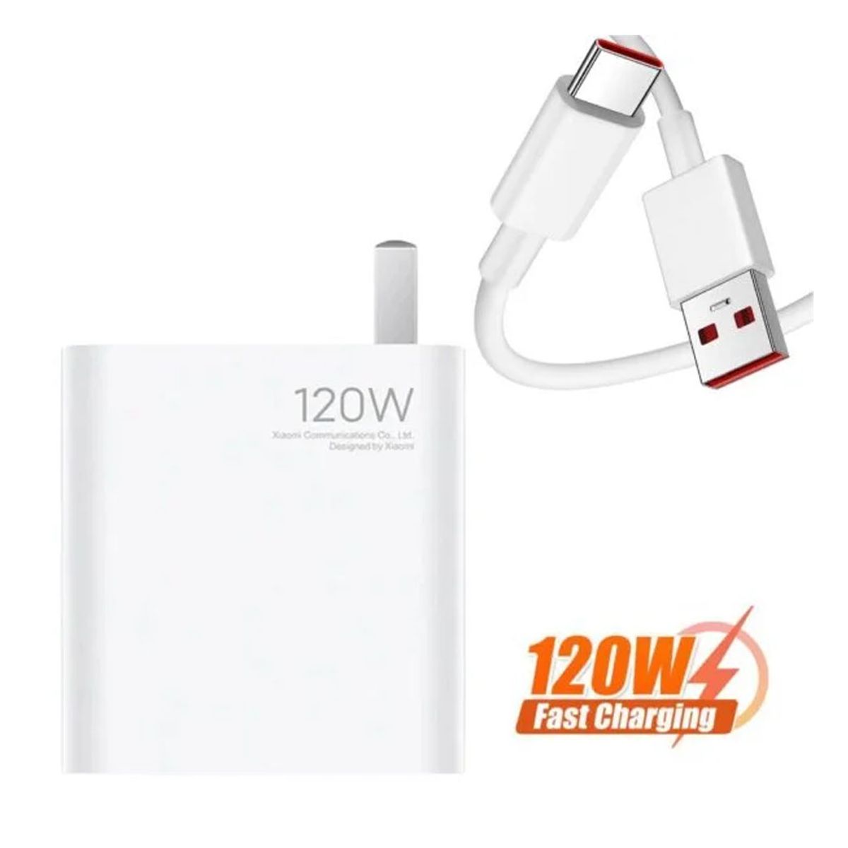 XIAOMI - Cargador Xiaomi 120W Carga Rápida Cable Tipo C