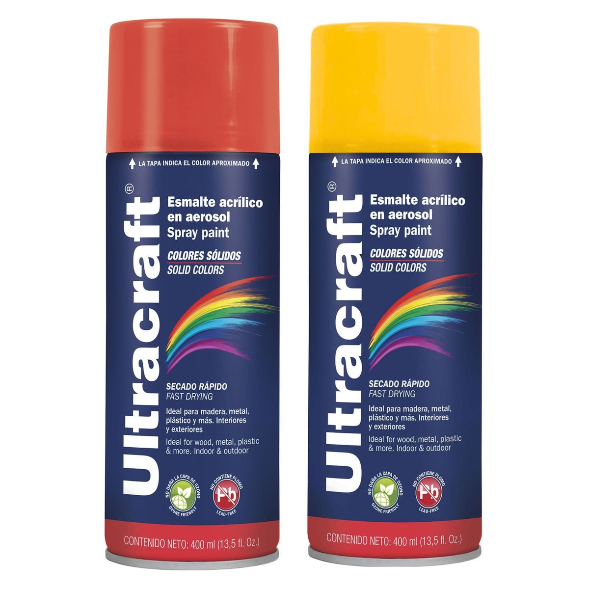 TRUPER - Pintura spray color rojo y crema,  ULTRACRAF TRUPER