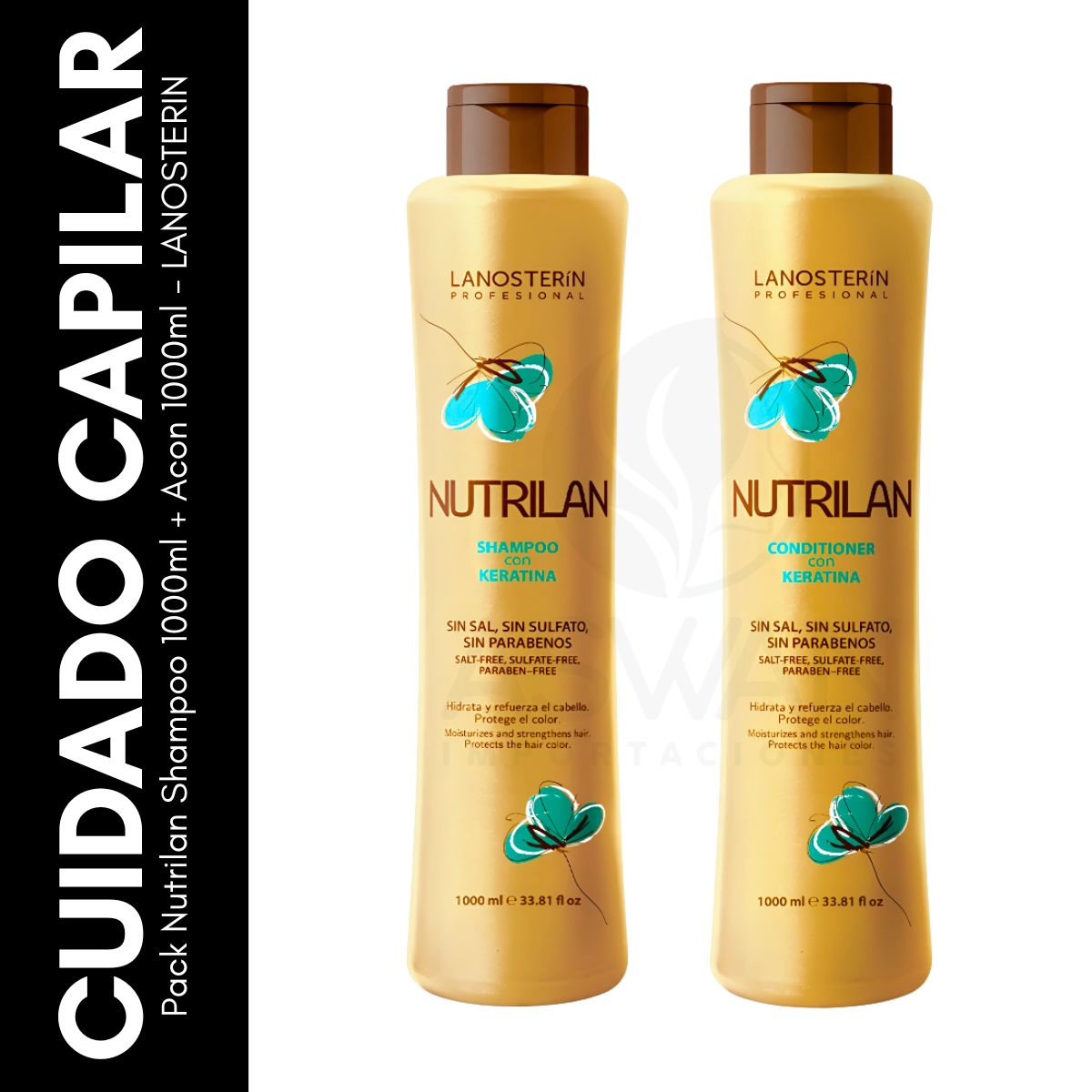 GENERICO - Pack Nutrilan Shampoo 1000 ml + Acon 1000 ml - LANOSTERIN
