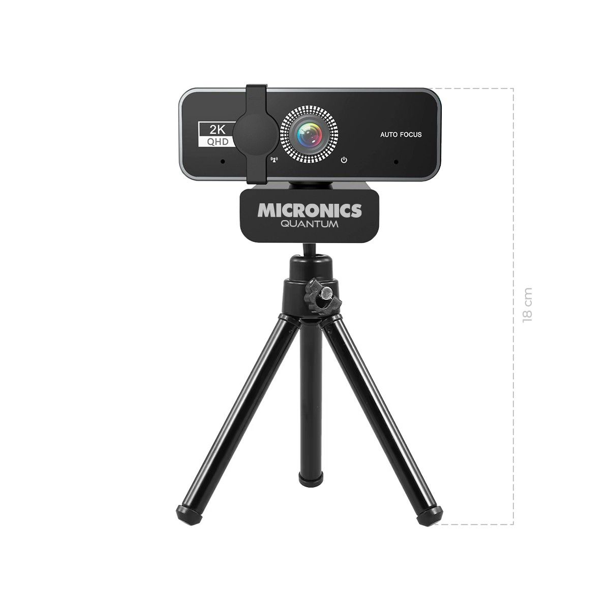 MICRONICS - Cámara Web 2K QHD 2560X1440 con Tripode Micronics Quantum W700