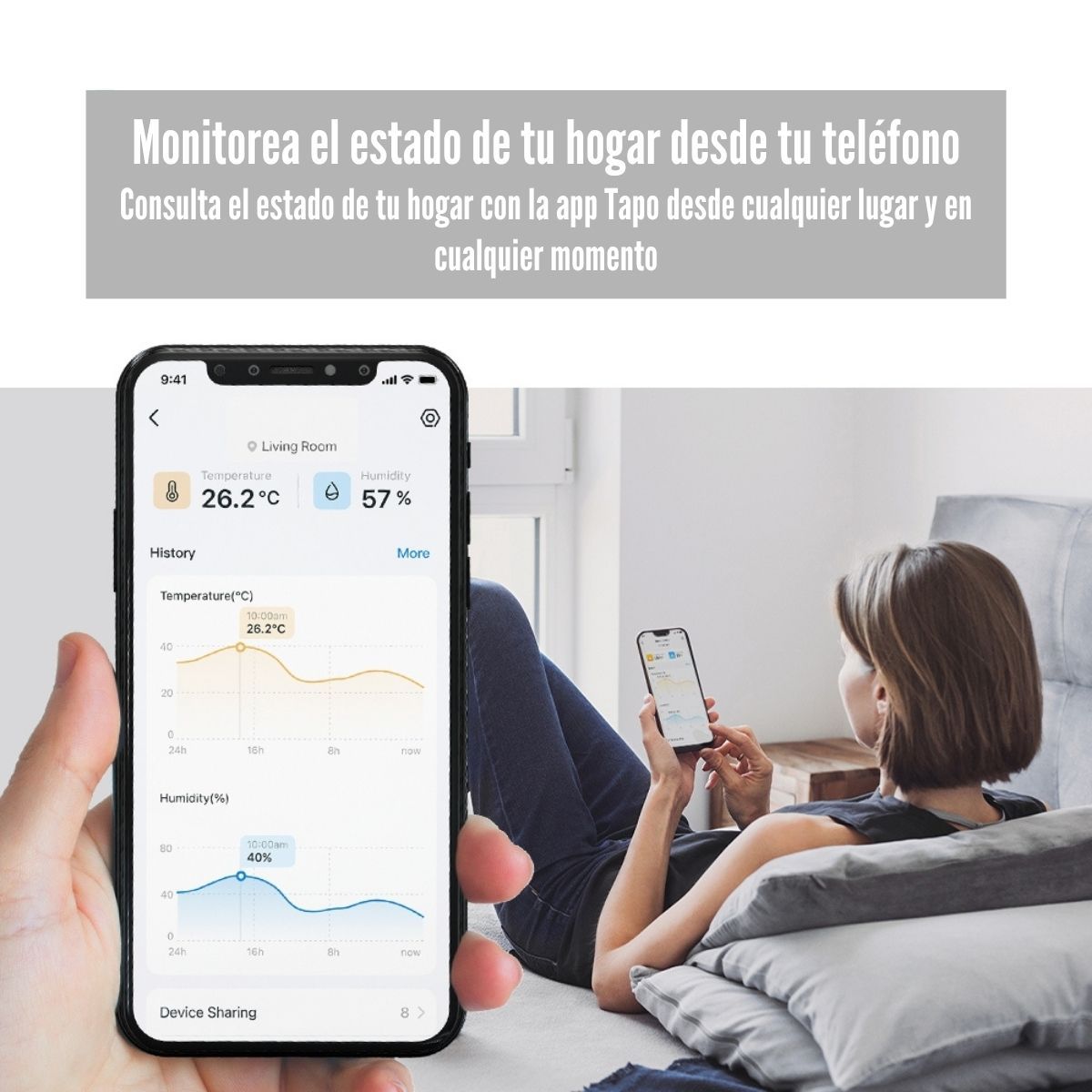TP LINK - TP-Link - Sensor de Humedad y Temperatura Tapo T315 Smart WiFi