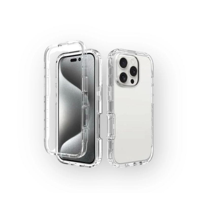 SPACE - CASE 360 PARA IPHONE 16 PRO TRANSPARENTE