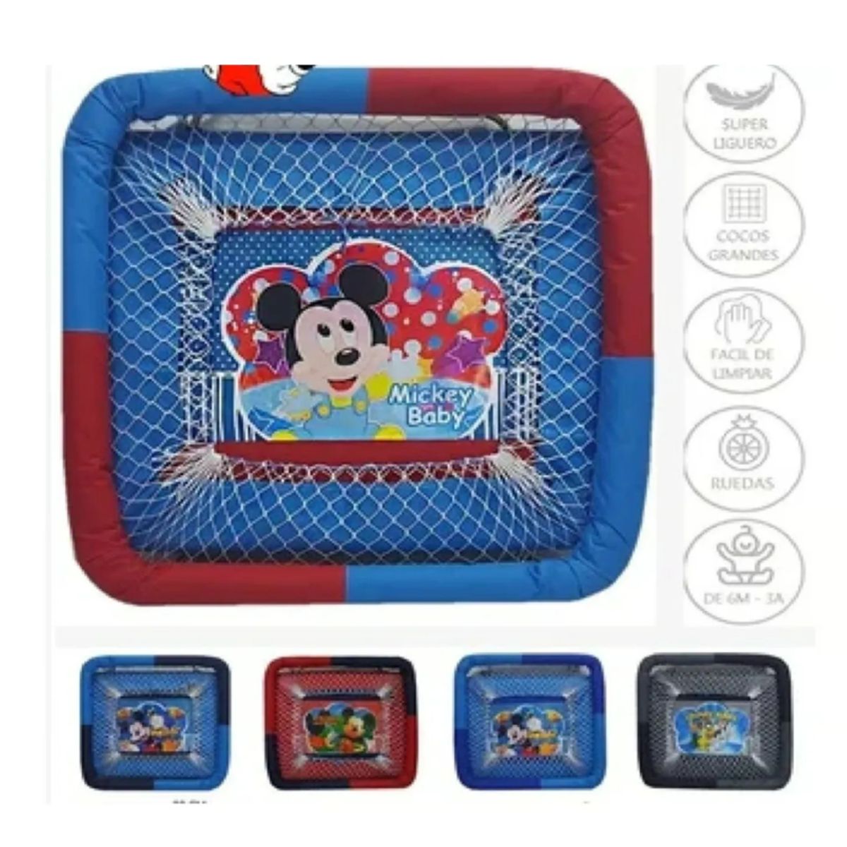 GENERICO - Corral Con Ruedas para Bebes Acolchado Lona - Niño