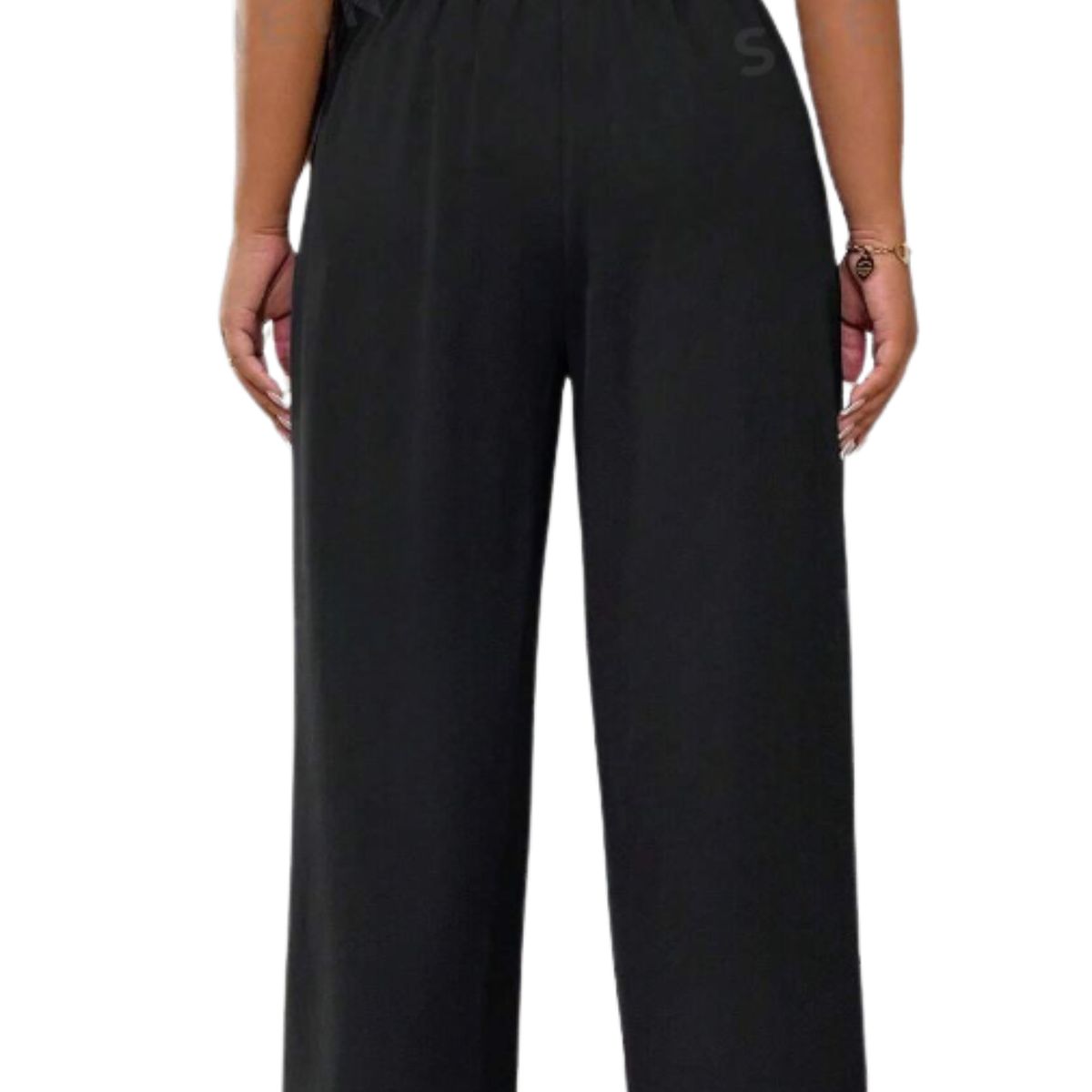 GENERICO - Pantalon plisado para mujer de talla pequeña