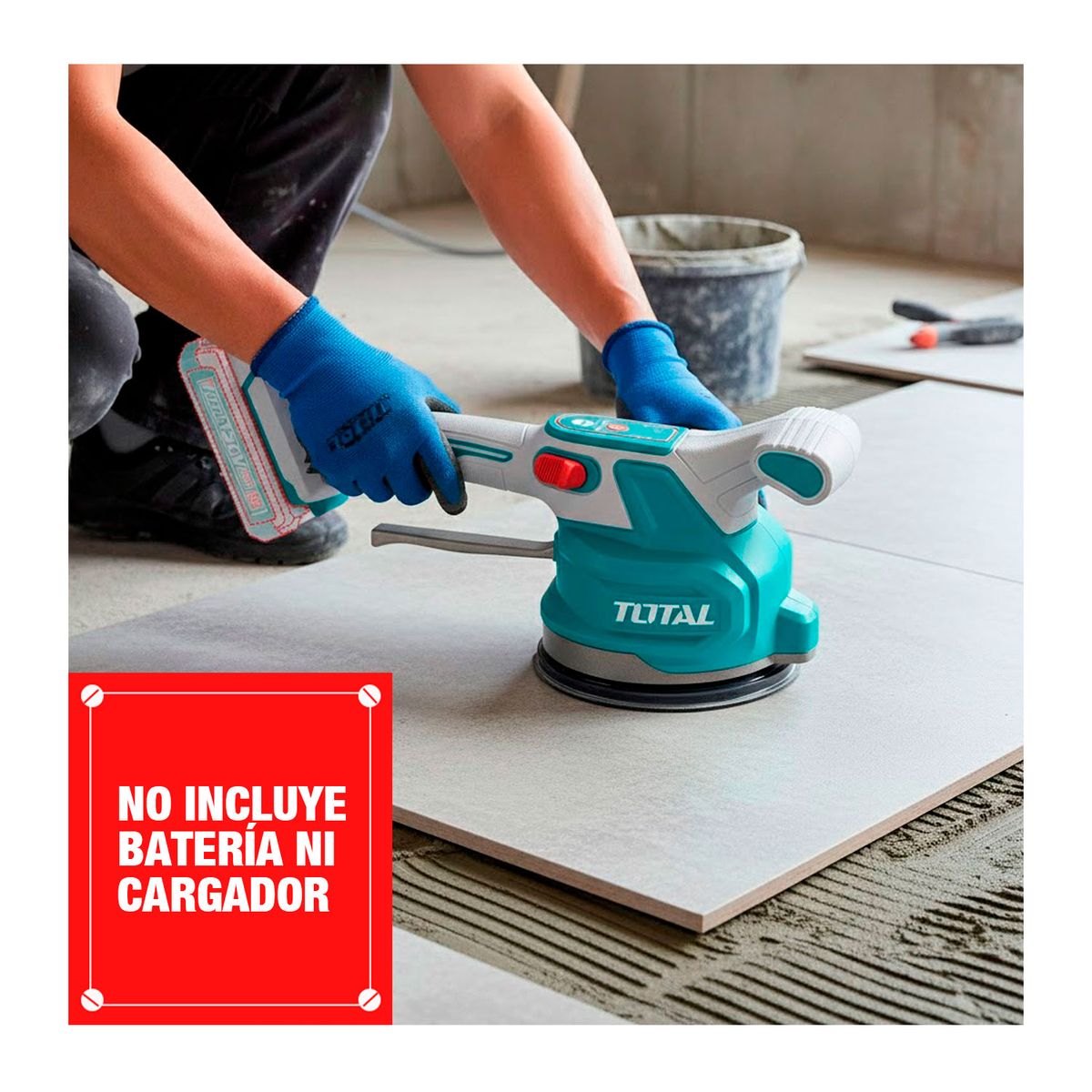 TOTAL TOOLS - Vibrador Baldosas Industrial 20v No Incluye Bat Ni Cargador