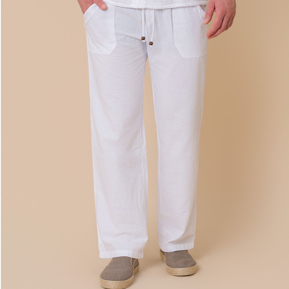 FORBER - Pantalón Blanco Largo Hombre