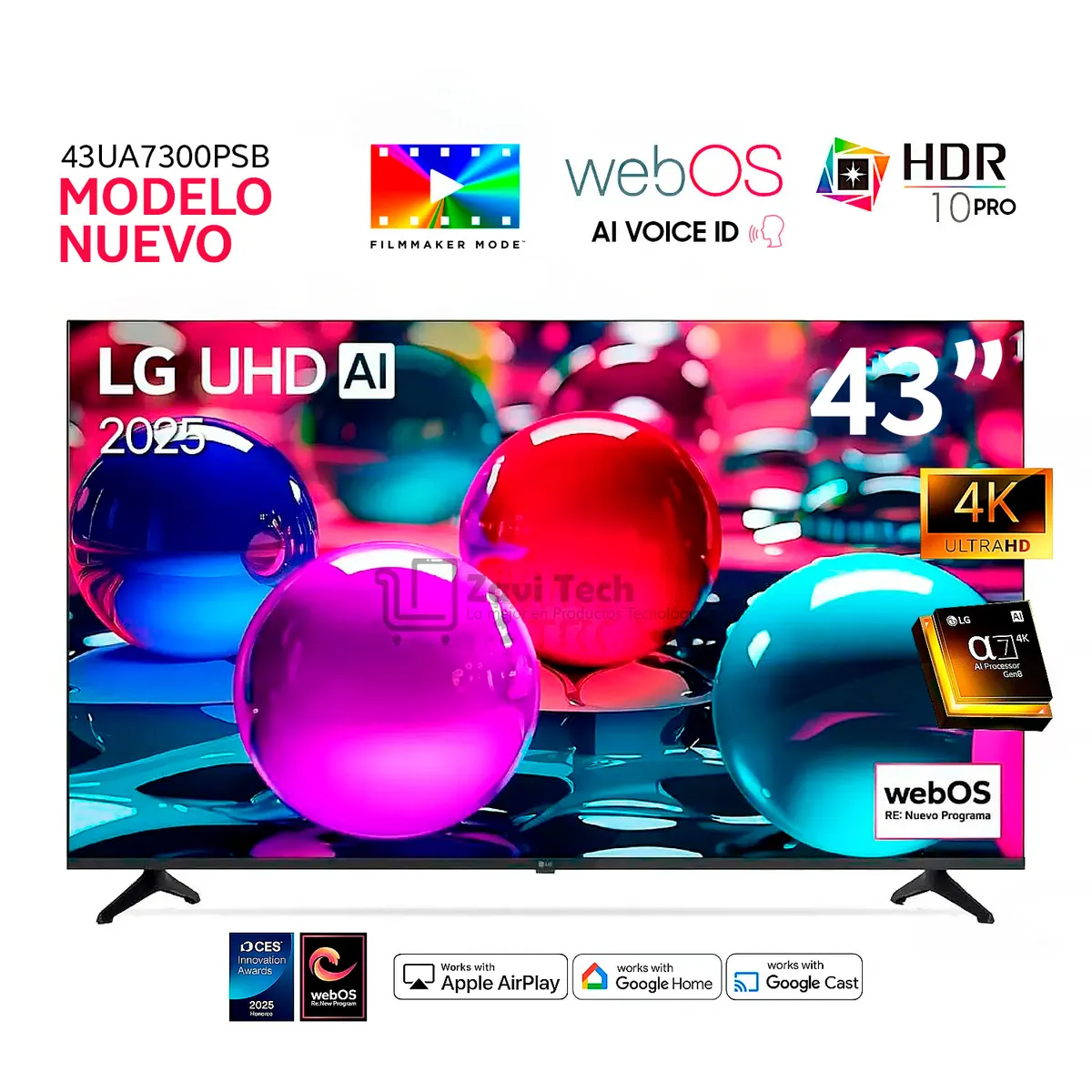 LG - Televisor Lg 43 Pulg Ultra HD 4K AI ThinQ 43UA7300 Modelo 2025
