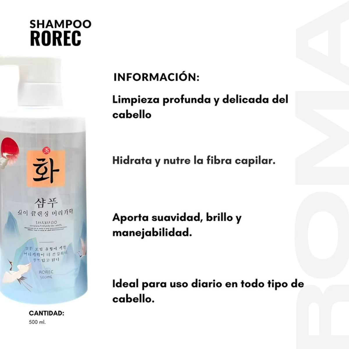 GENERICO - PACK 3 SHAMPOO ROREC 500ML
