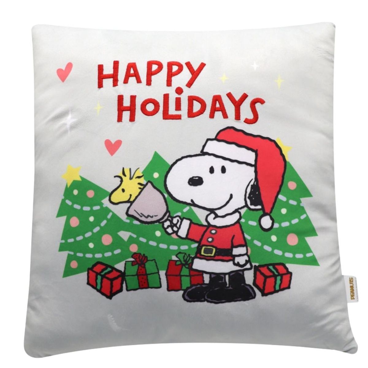 SNOOPY - Cojin Almohada navideño decorativo Snoopy 40x40cm