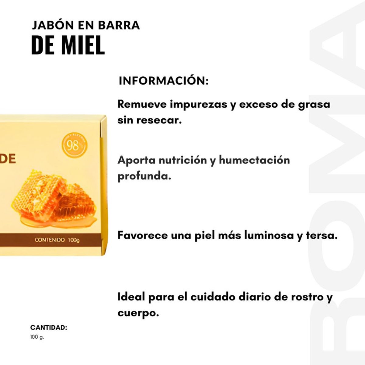 BIOAQUA - PACK 2 JABÓN EN BARRA DE MIEL BIOAQUA 100G
