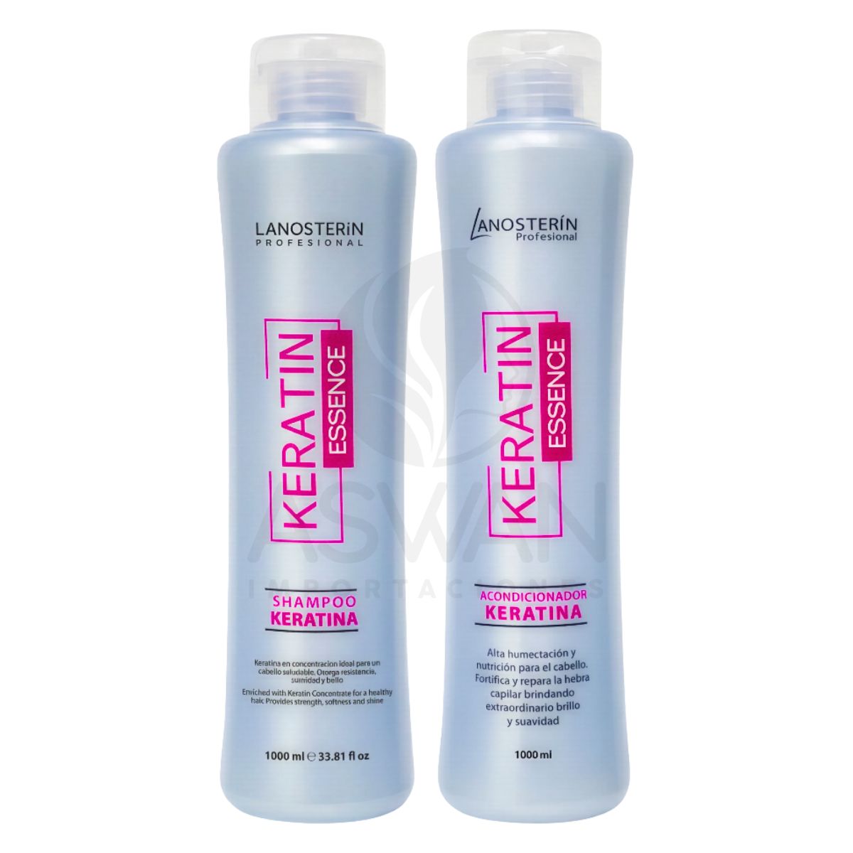 GENERICO - Pack Keratin Essence Shampoo 1000 ml + Acon 1000 ml - LANOSTERIN