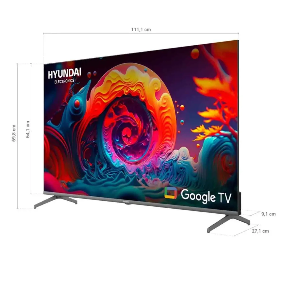 HYUNDAI - Televisor HYUNDAI 50 Pulg HYLED5024G 4K UHD GOOGLE TV