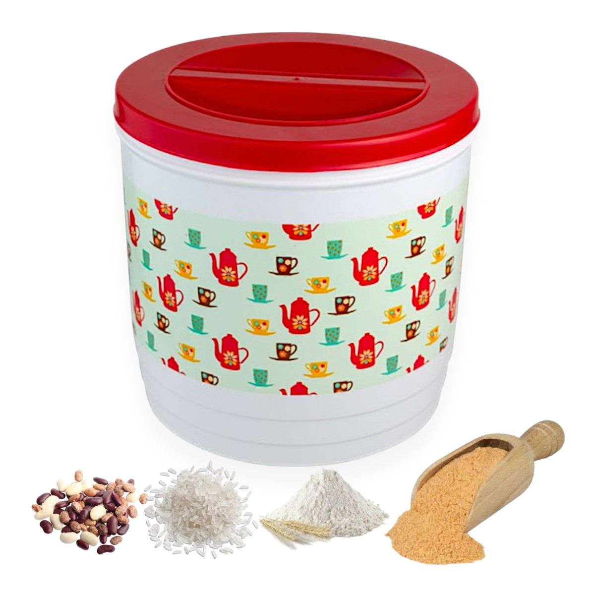 BASA - Set de Tapers Organizadores 4 Piezas Tapa Roja - Basa