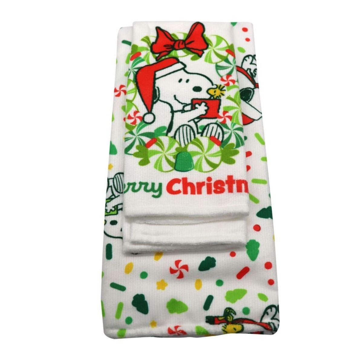 SNOOPY - Set de Toallas Navidad Snoopy x2 Modelo 1