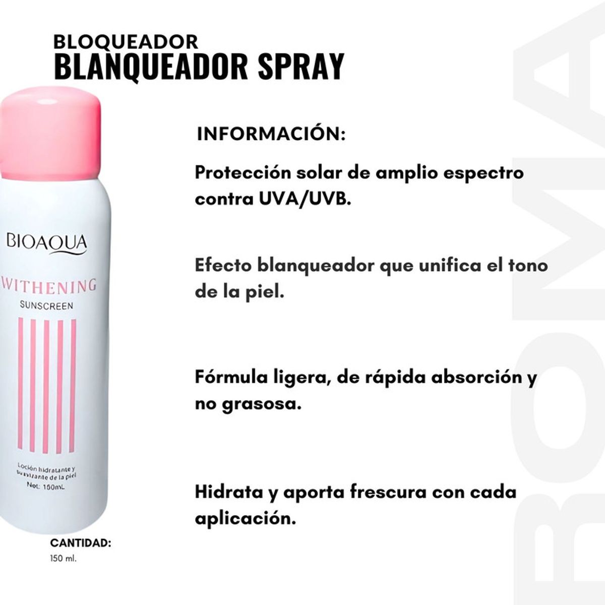 BIOAQUA - PACK 3 BLOQUEADOR BLANQUEADOR SPRAY 150ML BIOAQUA