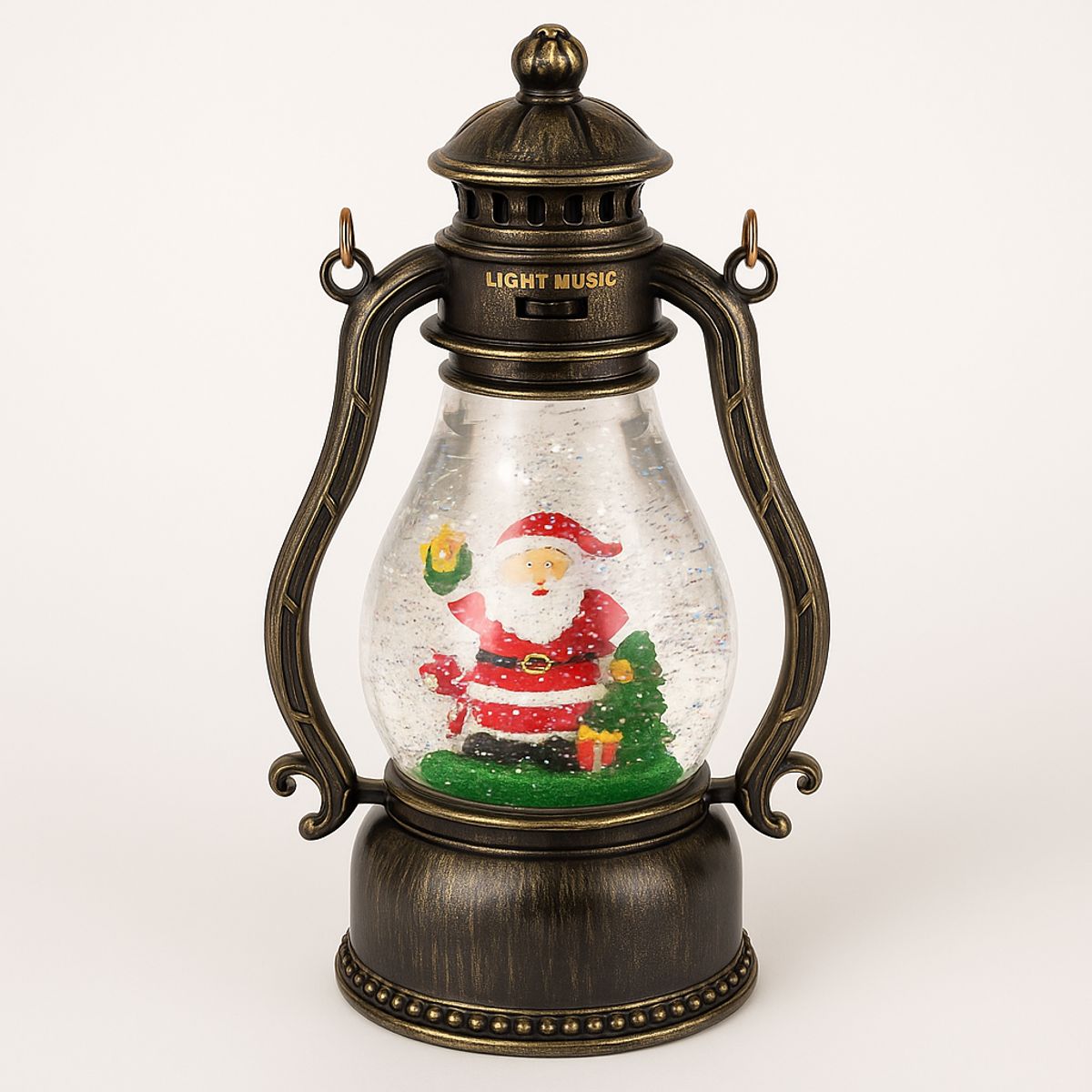 GENERICO - Lámpara Navideña Musical con Luz LED y Efecto de Nieve