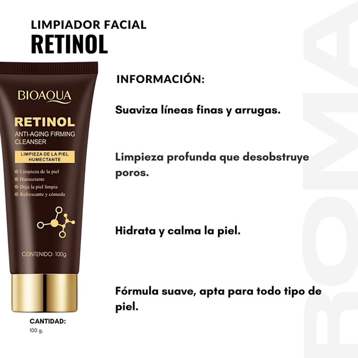 BIOAQUA - PACK 2 LIMPIADOR FACIAL RETINOL 100G
