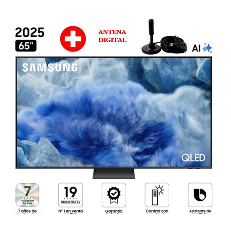 SAMSUNG - TELEVISOR SMART TV SAMSUNG QLED 65” QN65Q8FAAGXPE+ ANTENA