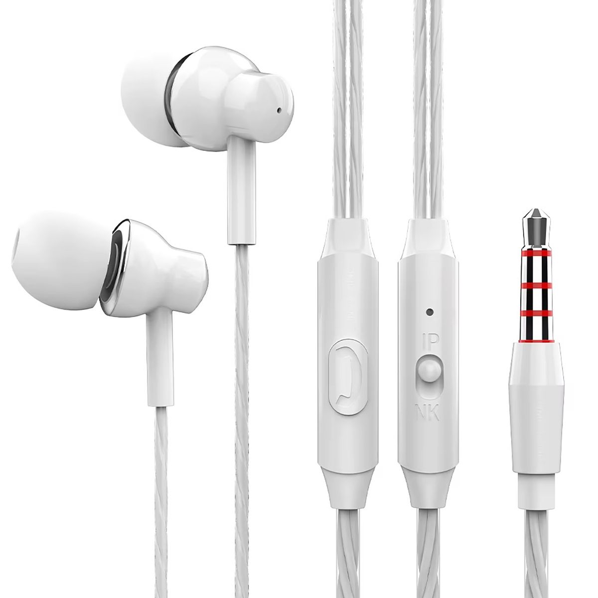 GENERICO - Audífonos con Cable Micrófono Sonido Hd Cancelación Ruido - Blanco