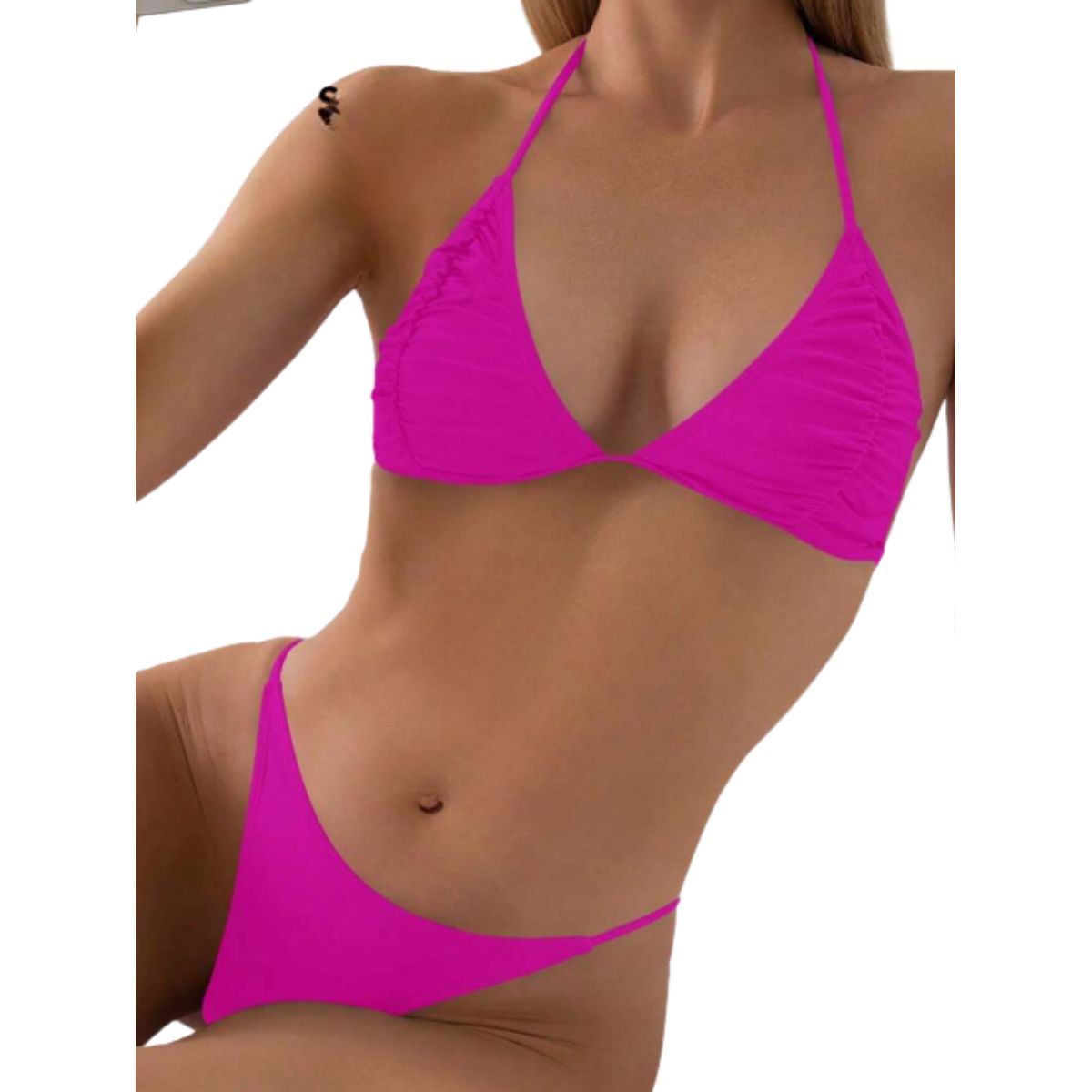 GENERICO - Bikini triangular LISO color entero