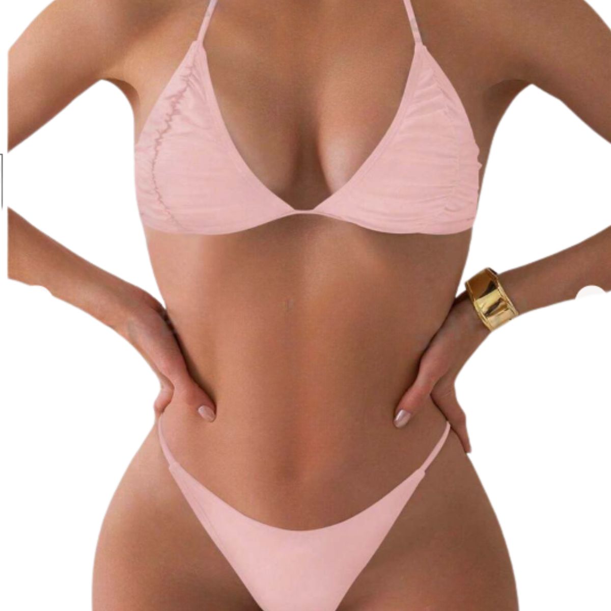 GENERICO - Bikini triangular LISO color entero