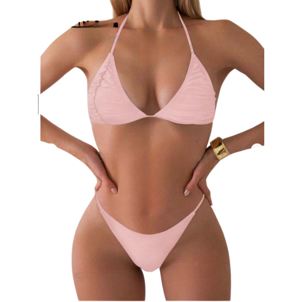 GENERICO - Bikini triangular LISO color entero