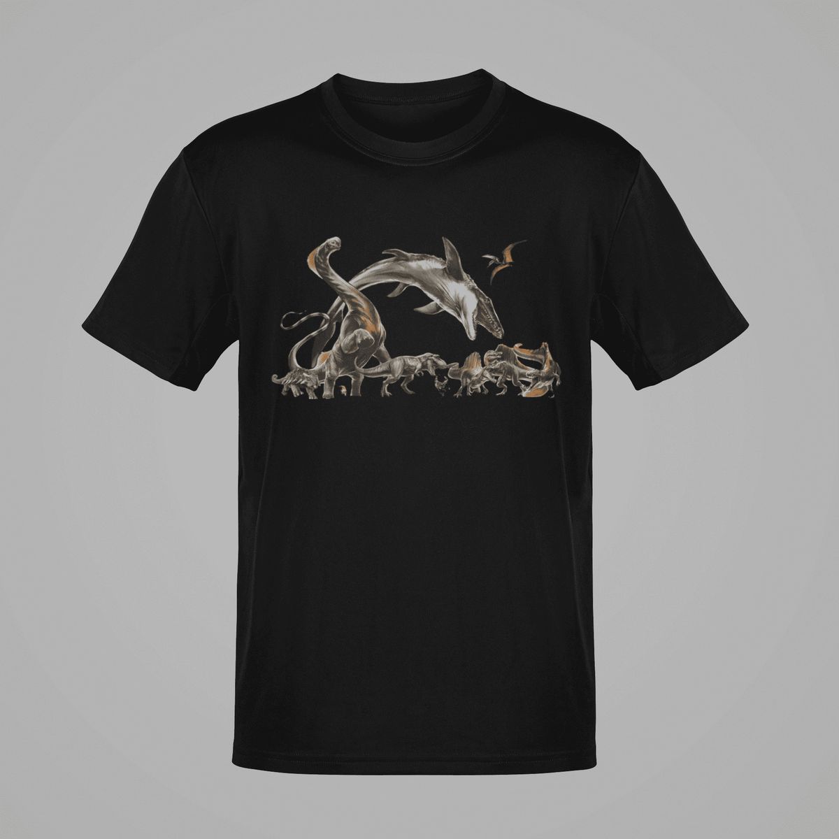 GENERICO - Polo Dinosaurio Jurassic Rebirth Camiseta Niño Dino Algodon Negro